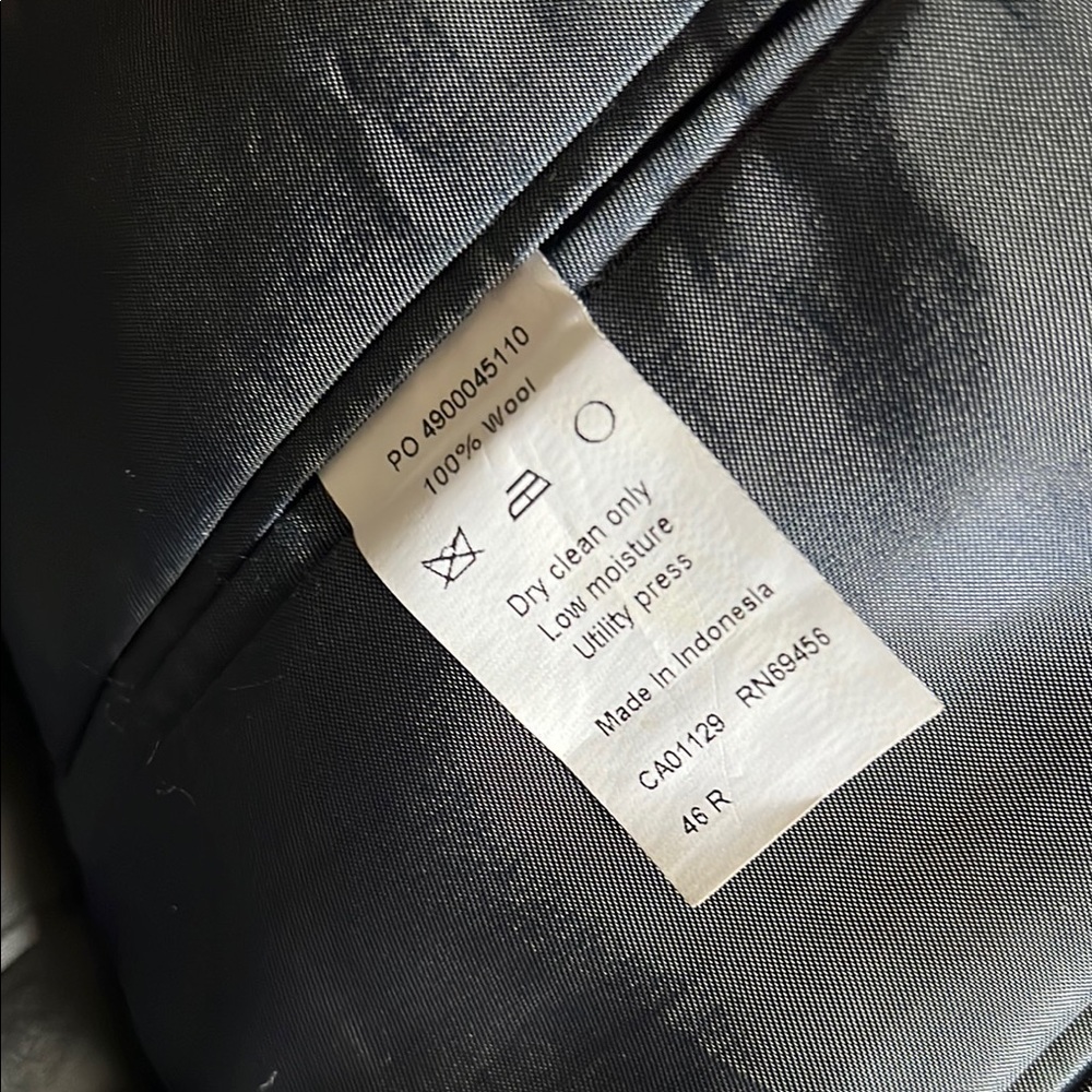 Calvin Klein Classic Black wool Men's Blazer 46R - Picture 8 of 8